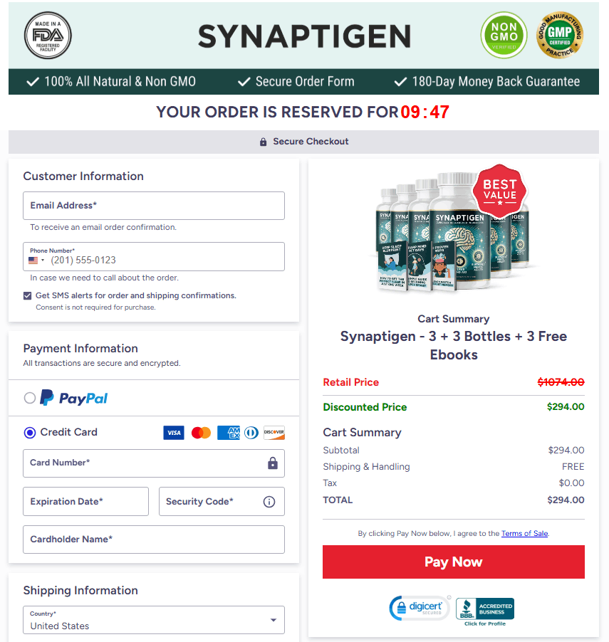 Synaptigen order 